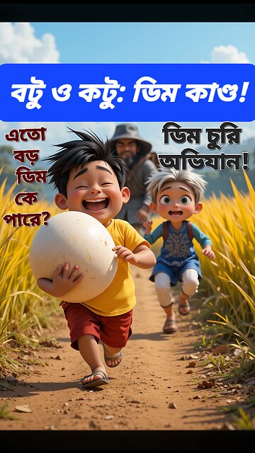 বটু ও কটু: ডিম কাণ্ড | Batu & Katu: The Great Egg Heist | Funny Bangla Cartoon 2025 #cartoon #foryou