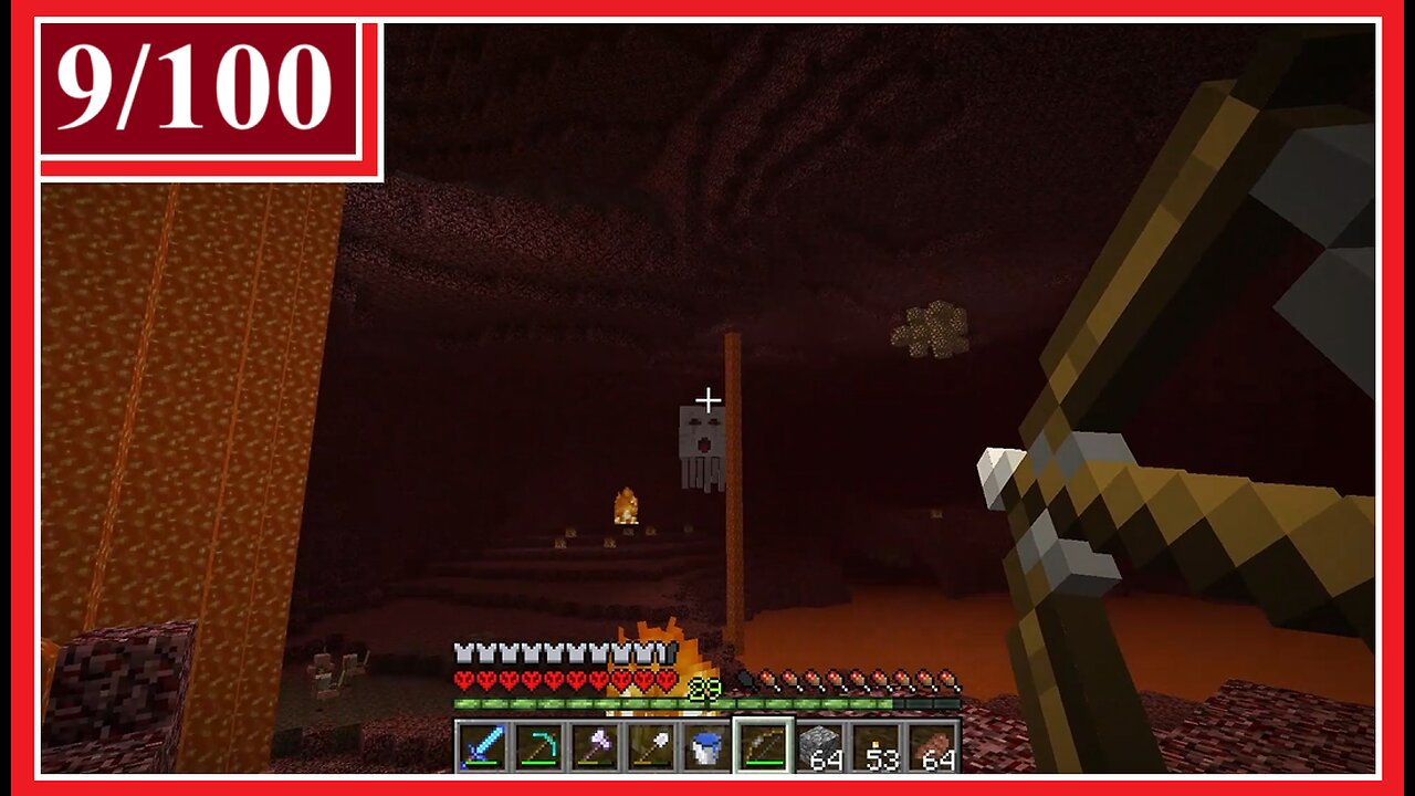 Hardcore Minecraft 1.8: Day 9/100 - Nether Quartz Farming