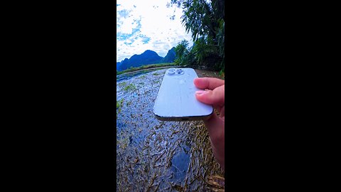 i phone capture natural water video
