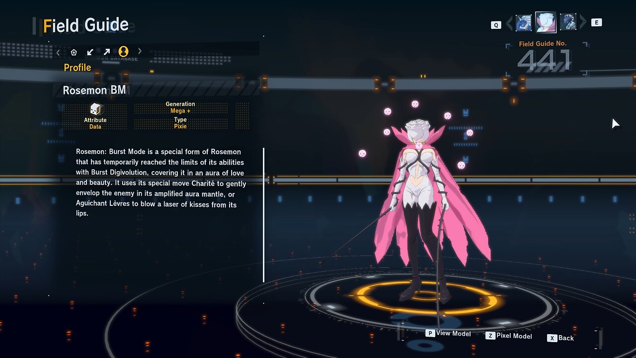 rosemon BM all digivolution/de-digivolution/profile Digimon Story Time Stranger