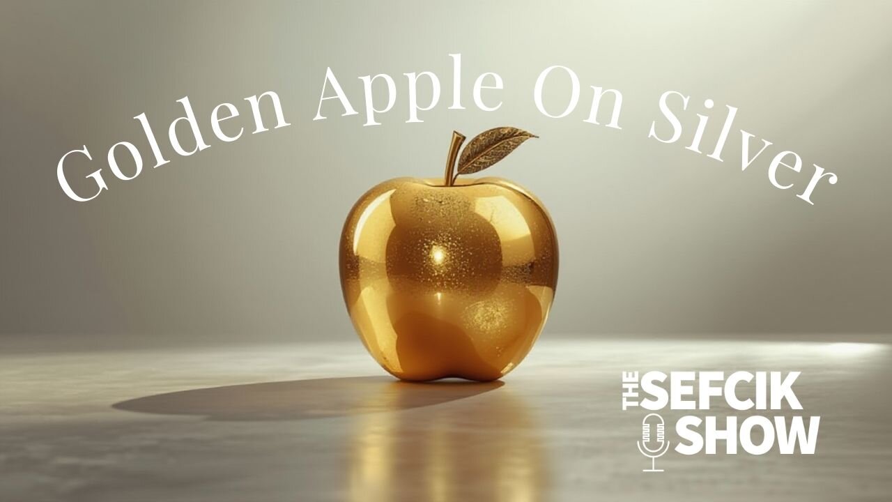 Golden Apple On Silver