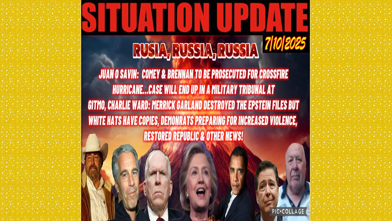 SITUATION UPDATE 7/10/25 - Merrick Garland Destroyed The Epstein Files But White Hats Have Copies