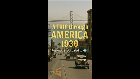 Vintage 1930s America Road Trip 🚗✨ Restored Color Footage Like Never Before!