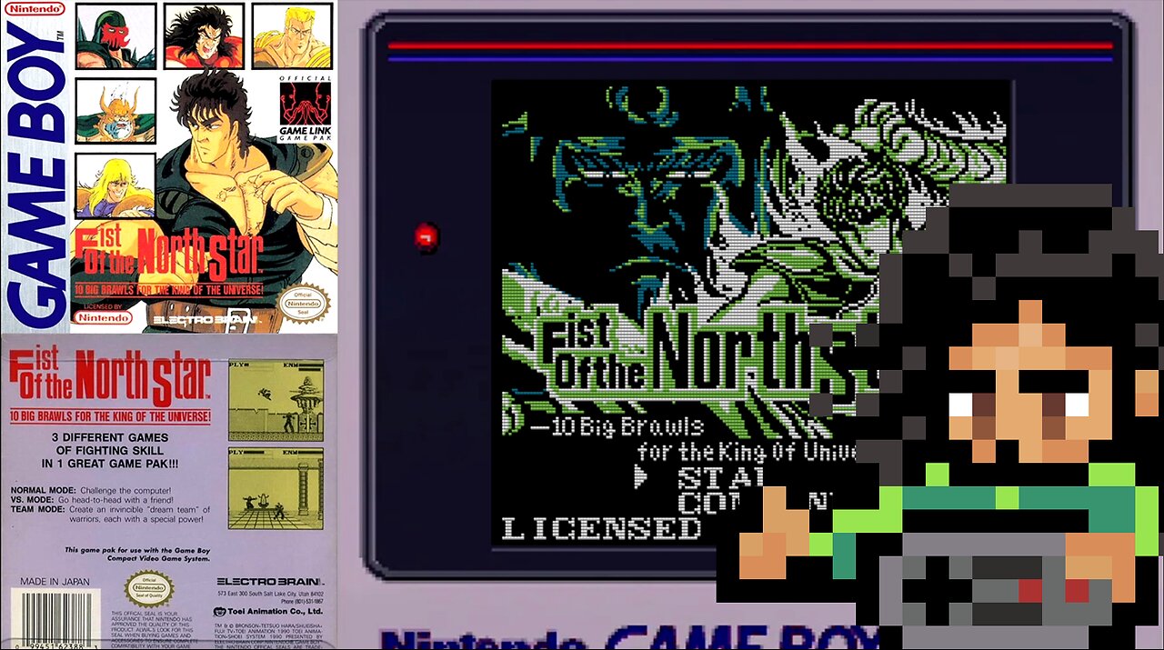 Fist Of The Northstar 1990 Gameboy Playthrough.