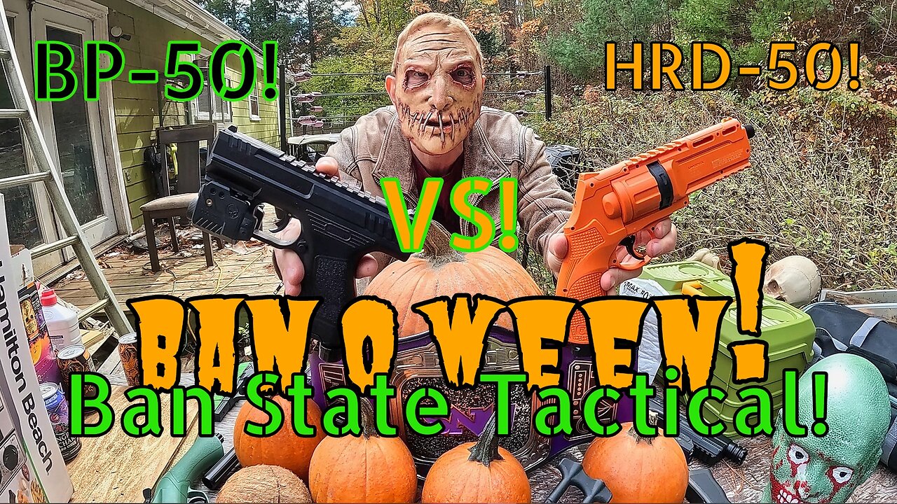 Umarex HDR-50 Vs Beeman BP-50! Halloween Less Lethal Showdown! (Ban State Tactical)