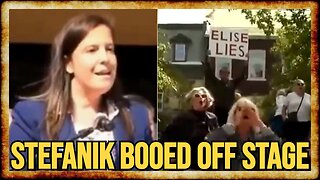 Elise Stefanik LITERALLY BOOED OFF STAGE at Local Event