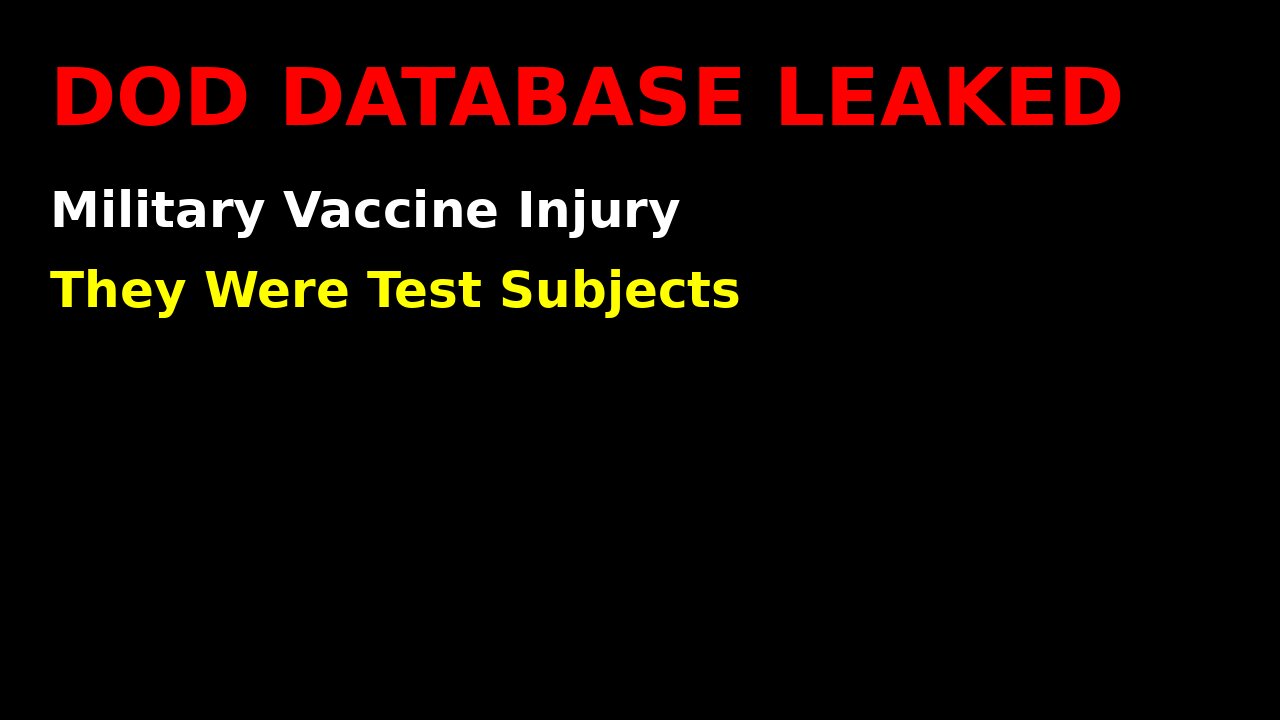DOD Database Leak: Shocking Covid Vaccine Injuries in U.S. Military