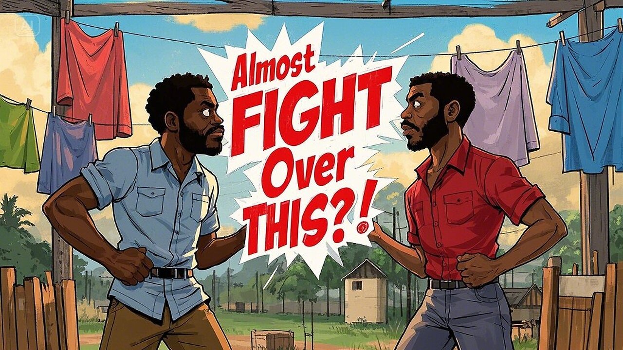 Jamaican Men Clash Over Clothesline – Almost Throw Hands!