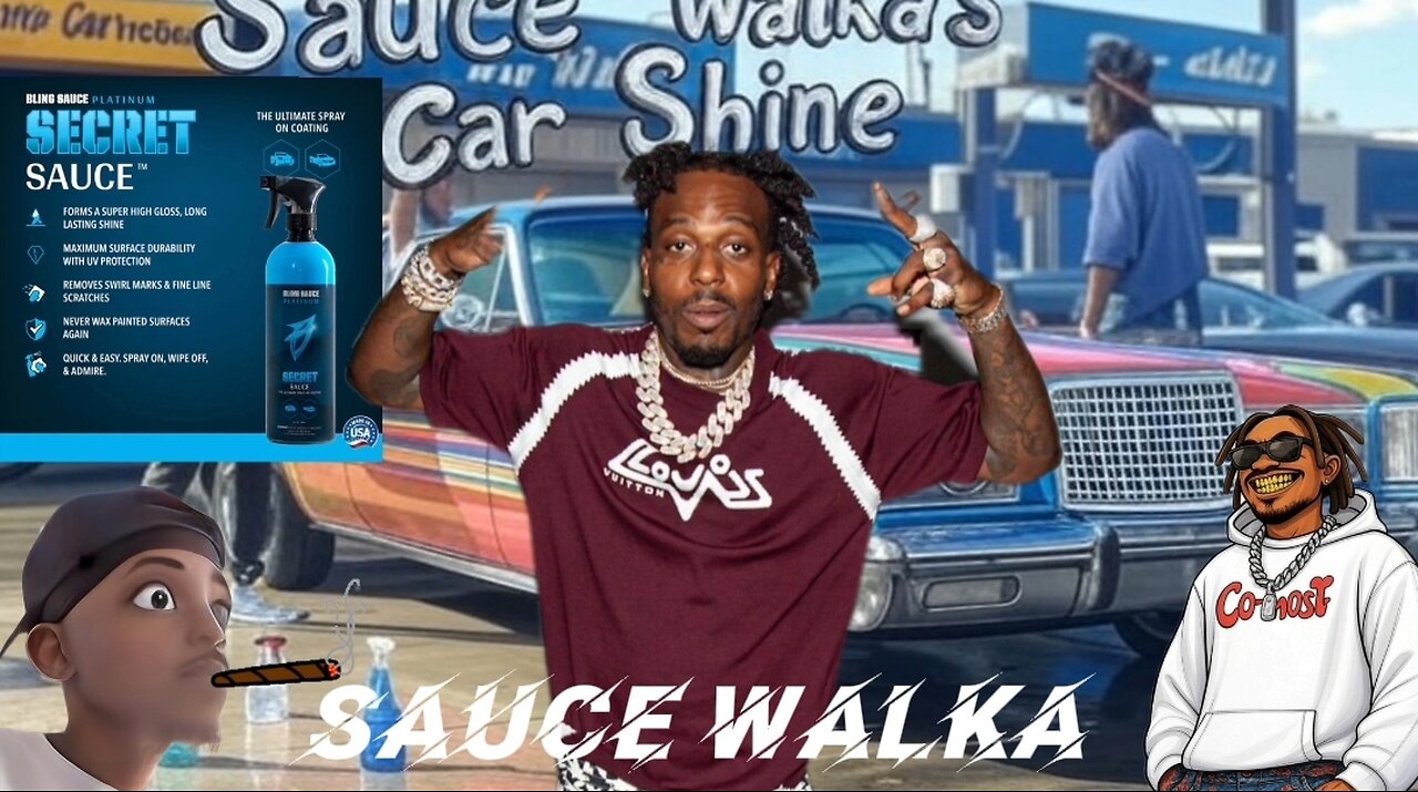 💧 Sauce Walka’s Drip on Wheels 🚗✨ | Car Shine Game Strong 💦🔥