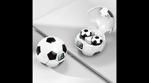 TWS Bluetooth5.1 Wireless Earbuds, with Unique Football Design, LED Battery Display & Lanyard