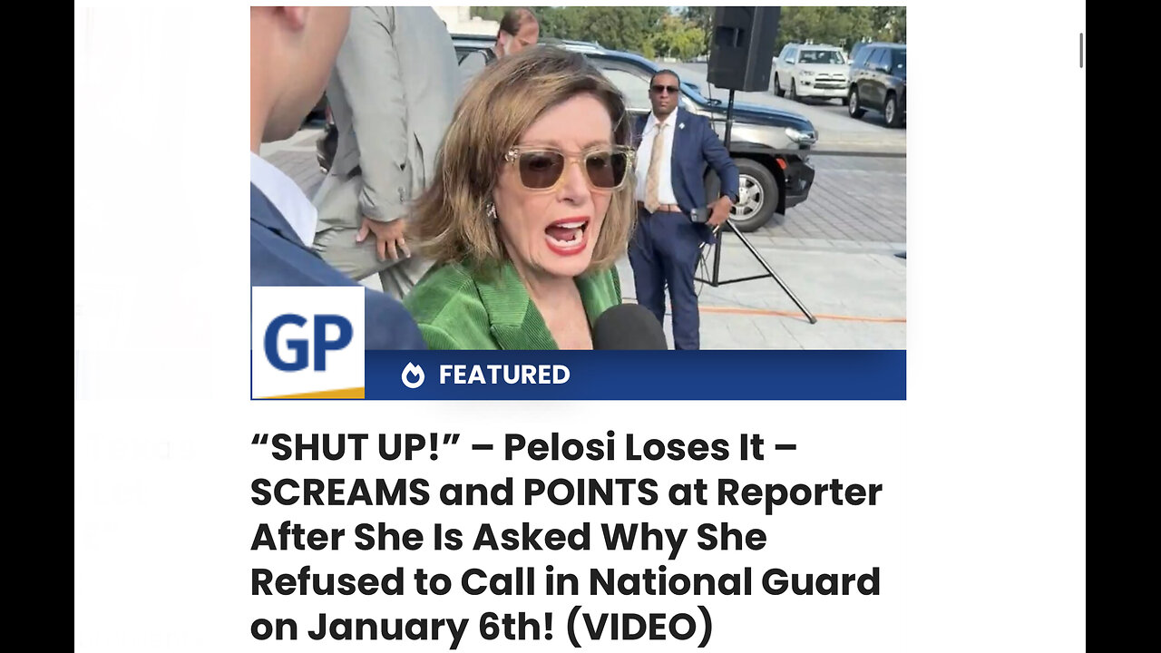 “SHUT UP!” – Pelosi Loses It – Asked Why She Refused to Call in National Guard on January 6th!