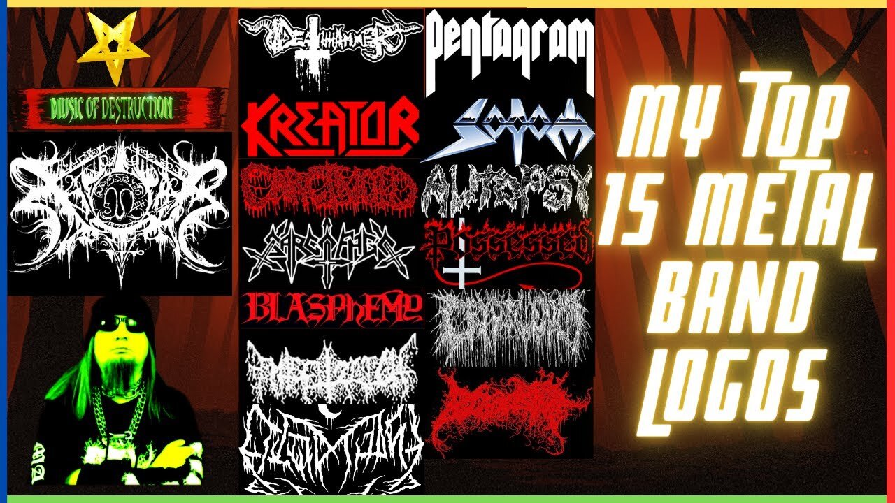 ⛧My Top 15 Metal Band Logos⛧