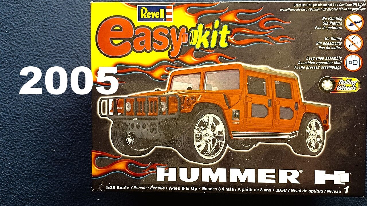 UNBOXING: Revell, HUMMER H1, easy kit, 1:25 Scale, 85-1938, 2005