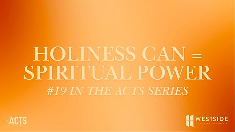 Holiness Can = Spiritual Power | Pastor Shane Idleman