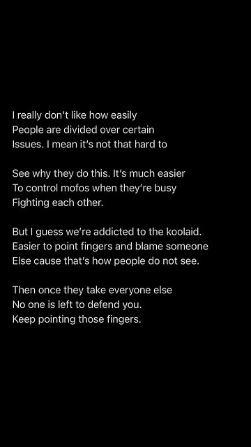 United they stand, divided we fall