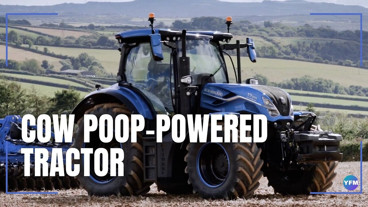 Cow poop-powered tractor