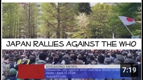 "Japan Protests Against W.H.O., April 13, 2024 - by Professor Masayasu Inoue"