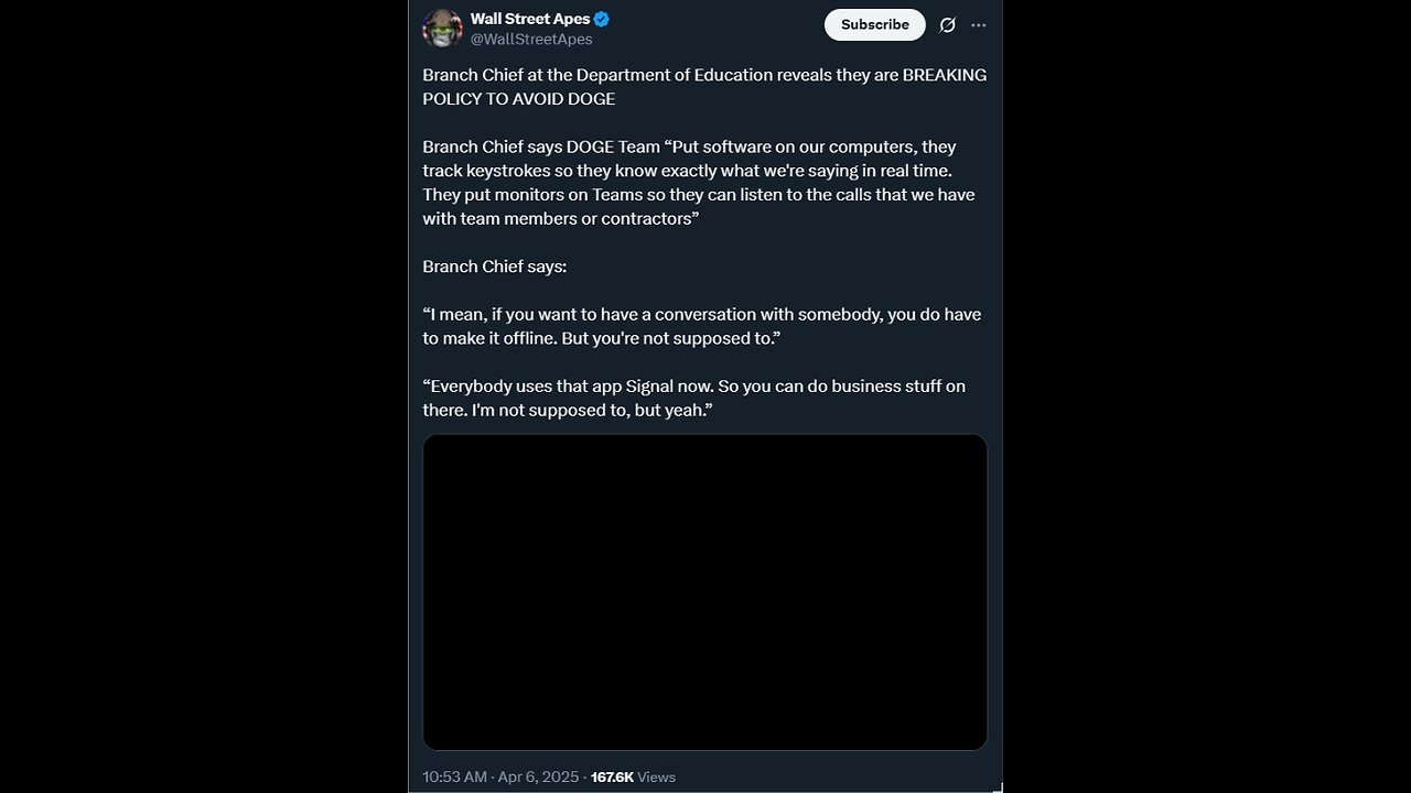 Branch Chief at the Department of Education reveals they are BREAKING POLICY TO AVOID DOGE