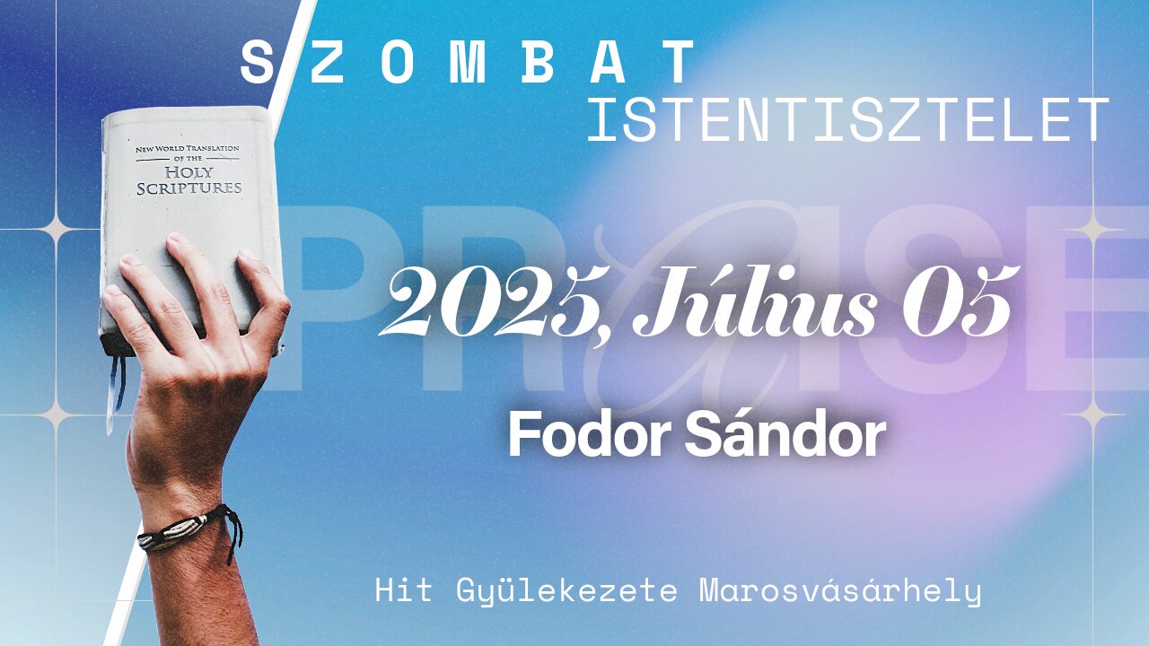 🆕Hit Gyülekezete Istentisztelet | Fodor Sándor | 2025, Július 05