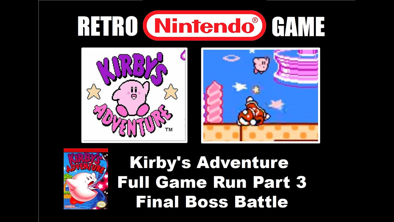 Kirby's Adventure Game Run pt 3: Chill & Chat with BrightGaming playing a Classic NES Nintendo Game