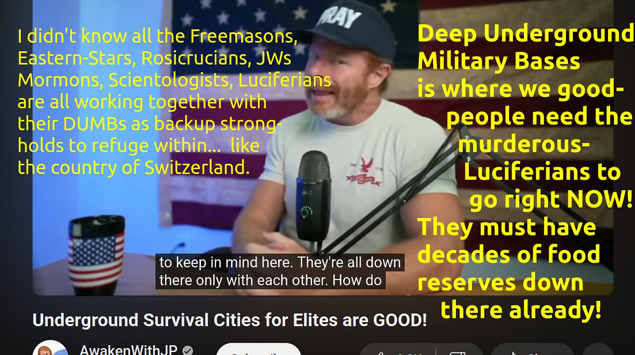 JP Helps Expose the DUMBs Where Brainchip-Hivemind Luciferians Plan To Hide From Famine