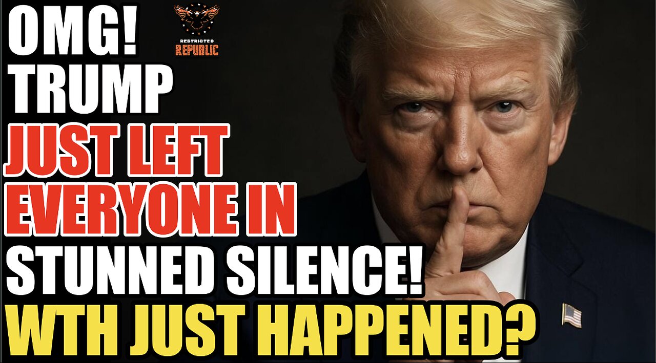 OMG! Trump Just Left Everyone in STUNNED SILENCE and No One Knows What to Do!