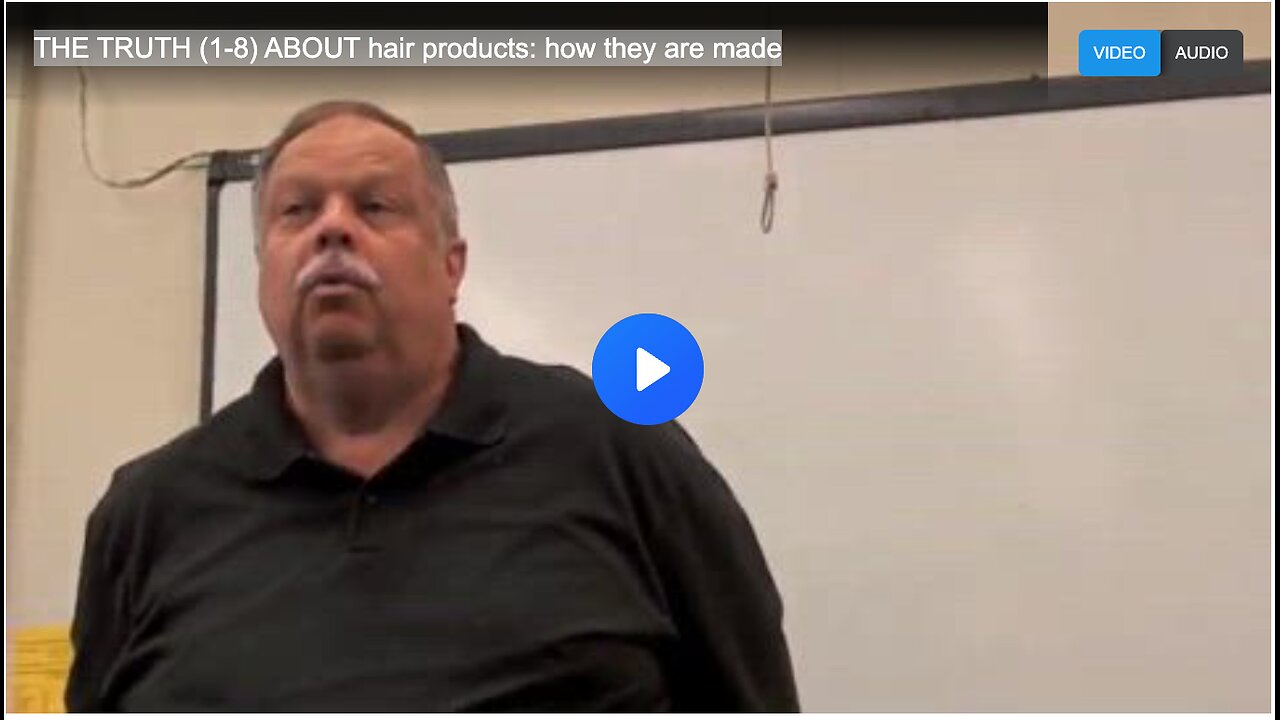 THE TRUTH (1-8) ABOUT hair products: how they are made
