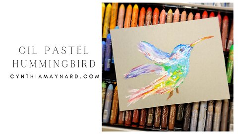 Oil Pastel Hummingbird