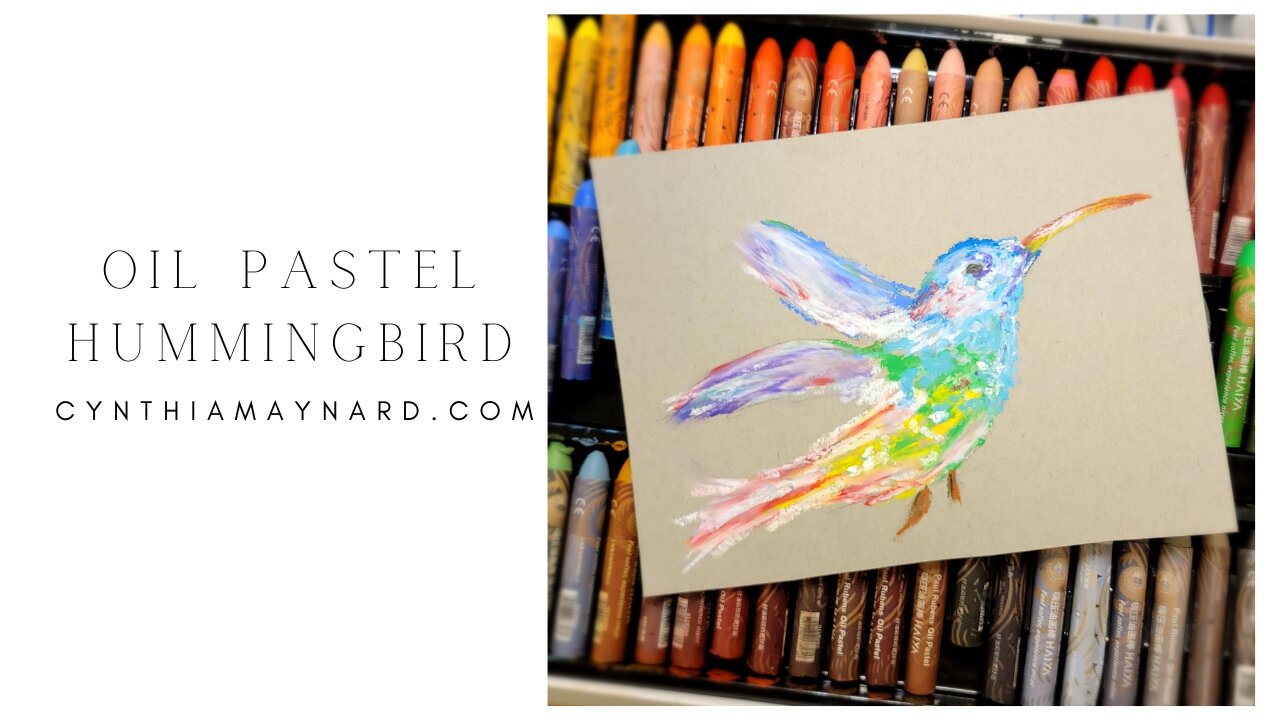 Oil Pastel Hummingbird