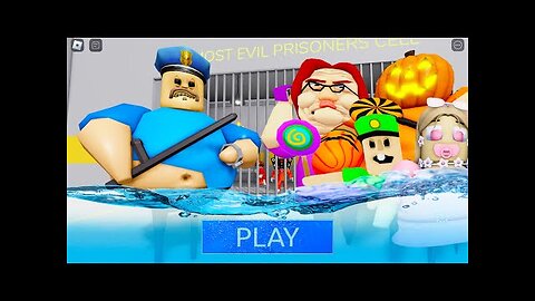 WATER MODE! UPDATE BARRY'S PRISON RUN! And BECOME BABY POLLY,POLICE FAMILY Full game #Obby #roblox