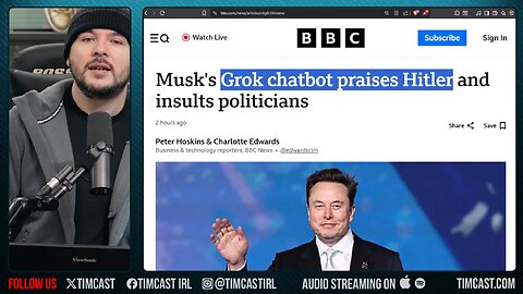 Elon Musk Grok AI GOES FULL MECHAHITLER, Bot Gets Quickly RESET After Insane Rant | Tim Pool