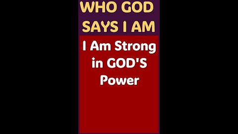 I AM STRONG IN GOD'S POWER #WordofGod #Jesus #God #Word #power #mindset #Christ #love #strength