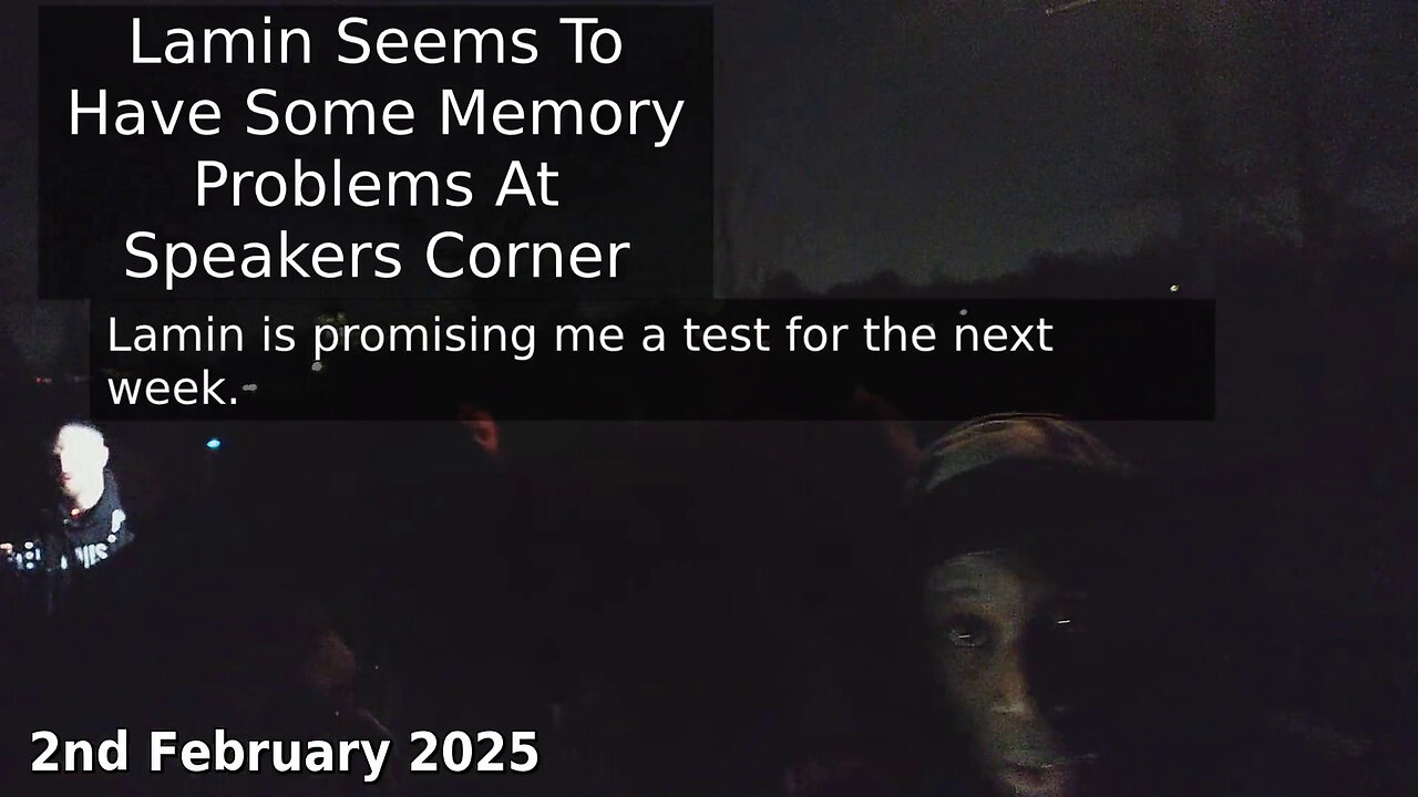 Lamin Seems To Have Some Memory Problems At Speakers Corner