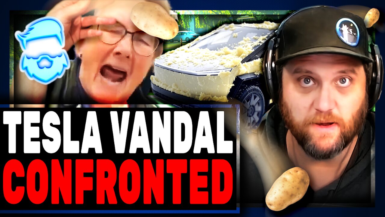 Woke Tesla Vandal Mashed Potato Bandit Suffers INSTANT REGRET & UNHINGED liberals Caught On Tape!