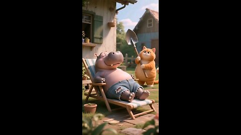The cat and the hippopotamus