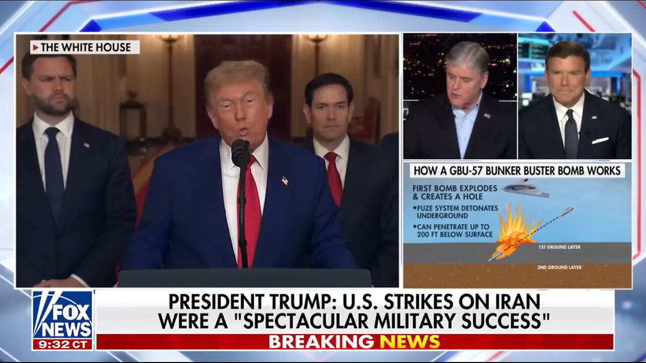 🎯 Bret Baier Breaks Down U.S. Strike on Iran LIVE on Hannity 🇺🇸🔥