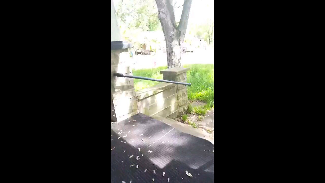 Pulling Down House With Pickup 04-25-2017