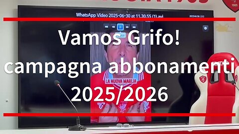 Vamos Grifo! campagna abbonamenti 2025/2026