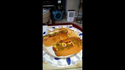 Eating Hebrew National Beef Franks, Dbn, MI, 8/10/25