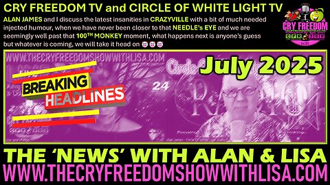 AN OVERDUE 'NEWS' CATCHUP IN 'CRAZYVILLE' WITH LISA AND ALAN: JULY 2025🌞🌞🌞
