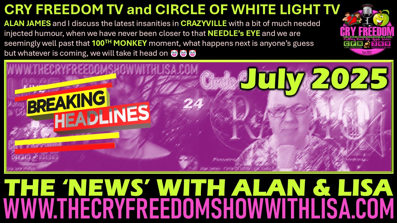 AN OVERDUE 'NEWS' CATCHUP IN 'CRAZYVILLE' WITH LISA AND ALAN: JULY 2025🌞🌞🌞