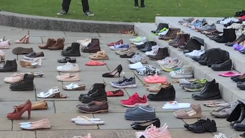 ASSISTED SUICIDE BILL: Protesters place shoes to represent lives at risk