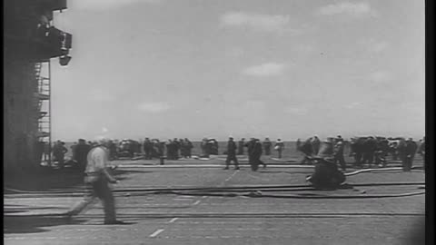 Video of Yorktown Being Attacked at Midway 1942 (1)