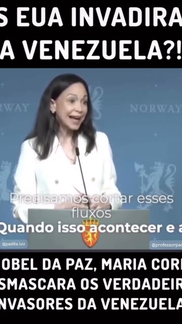 Quem realmente invadiu a Venezuela, esclarece o Prêmio Nobel da Paz Maria Corina