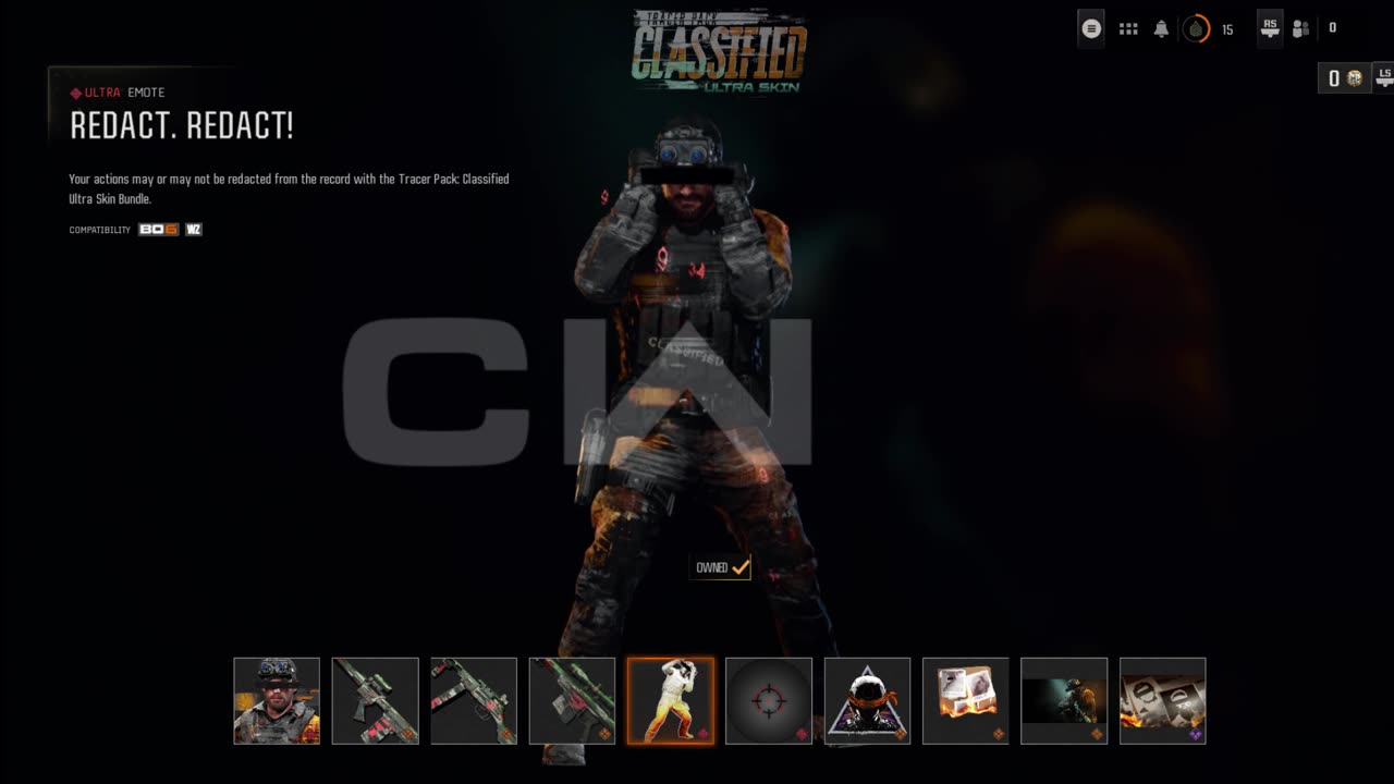 Tracer Pack Classified Ultra Skin Full Showcase