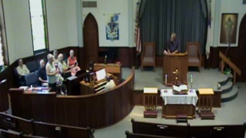 First Baptist Church service June 29, 2025, Loudonville, Ohio.