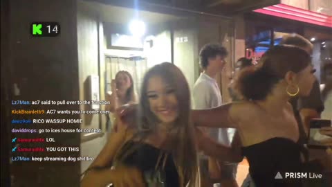 2 girls kissing on 6th street