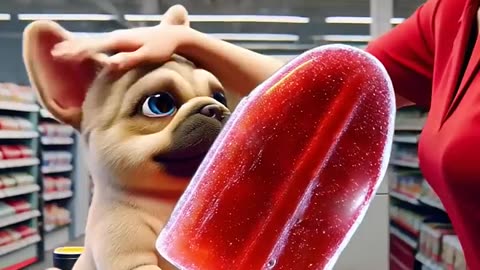 Frenchie's Sweet Master Plan! Buys ONE GIANT Popsicle to Share with EVERYONE! ❤️🐶