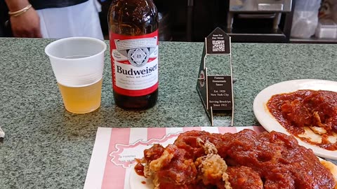 Lunch after exiting Brighton Beach.