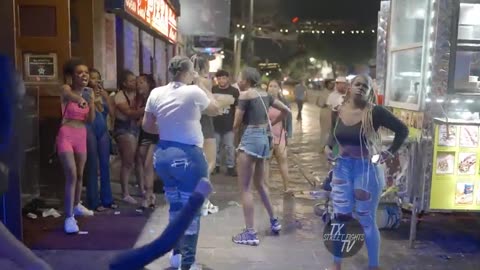 Wigs Go Flying in Wild Fight on 6th Street in Austin, TX – April 1, 2023